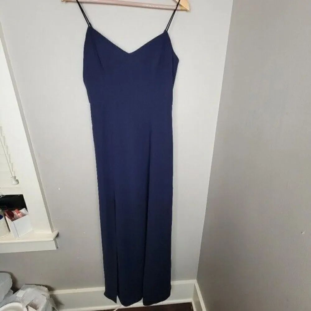 J Crew Drapey Spaghetti-strap Dress with Side-slit Maxi Drew Size 4 NEW
